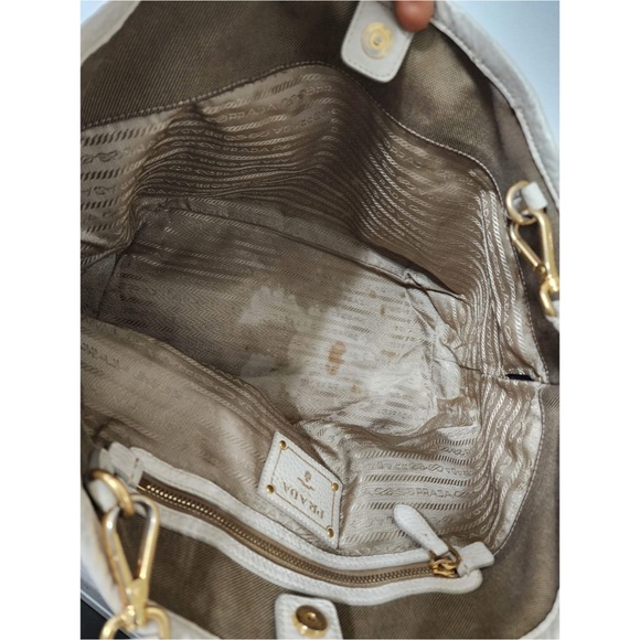 Authentic Prada Canapa Logo Jacquard Tote Beige/Brown - Picture 16 of 16
